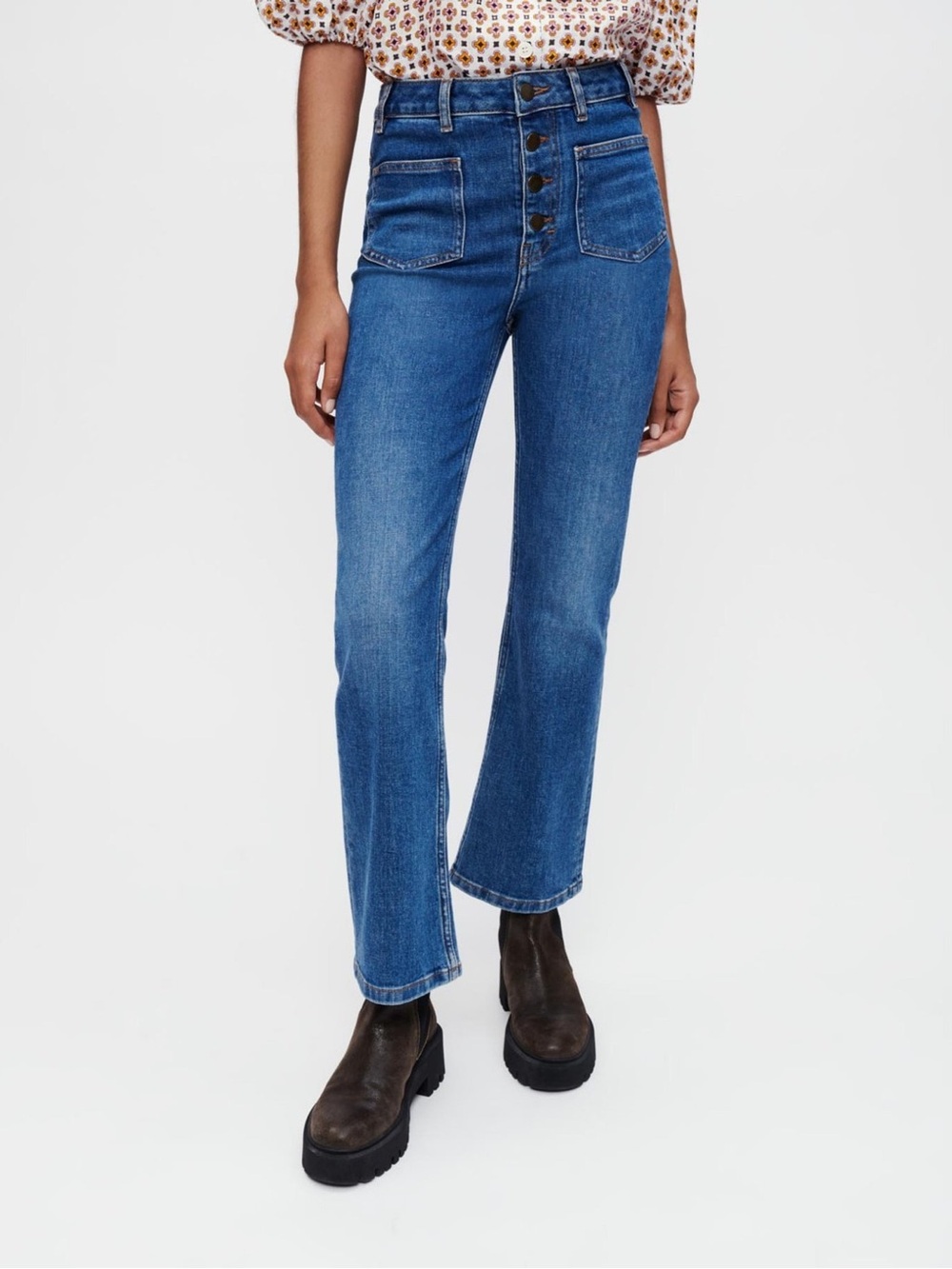 Maje Double-Pocket Jeans with a Slight Flare